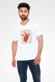 Alice in Chains Baskılı Unisex Beyaz V Yaka Tişört