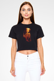 Alice in Chains Baskılı Unisex Siyah Crop Top Tişört