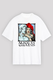 Alice in Chains Beyaz Unisex Oversize Tişört T-Shirt