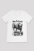 Alice in Chains Beyaz Unisex V Yaka Tişört T-Shirt