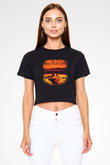 Alice in Chains Siyah Crop Top Tişört