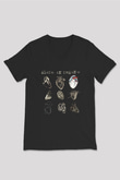 Alice in Chains Siyah Unisex V Yaka Tişört T-Shirt