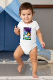 Alice in Wonderland Baskılı Beyaz Unisex Bebek Body - Zıbın