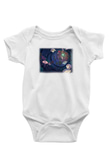 Alice in Wonderland Baskılı Beyaz Unisex Bebek Body - Zıbın