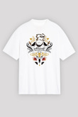 Alice in Wonderland Beyaz Unisex Oversize Tişört T-Shirt