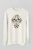 Alice in Wonderland Beyaz Unisex Sweatshirt