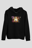 Alice in Wonderland Siyah Unisex Hoodie