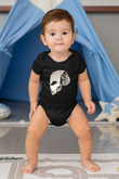Alien Baskılı Siyah Bebek Body - Zıbın