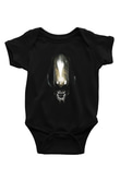 Alien Baskılı Siyah Bebek Body - Zıbın