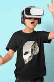 Alien Baskılı Siyah Unisex Çocuk Tişört