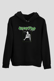 Alien Sex Fiend Baskılı Unisex Siyah Kapüşonlu Sweatshirt