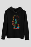 Alien Sex Fiend Baskılı Unisex Siyah Kapüşonlu Sweatshirt