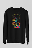 Alien Sex Fiend Baskılı Unisex Siyah Sweatshirt