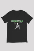 Alien Sex Fiend Baskılı Unisex Siyah V Yaka Tişört - Tshirt