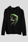 Alien Siyah Unisex Hoodie