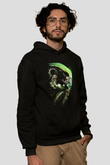 Alien Siyah Unisex Hoodie
