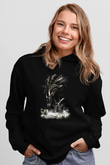 Alien Siyah Unisex Kapşonlu Sweatshirt