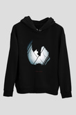Alien Siyah Unisex Kapşonlu Sweatshirt