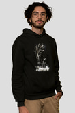 Alien Siyah Unisex Kapşonlu Sweatshirt
