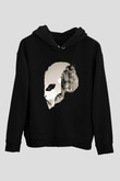 Alien Siyah Unisex Kapşonlu Sweatshirt