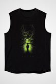 Alien Siyah Unisex Kolsuz Tişört