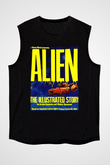 Alien Siyah Unisex Kolsuz Tişört