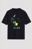 Alien Siyah Unisex Oversize Tişört T-Shirt
