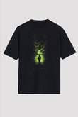 Alien Siyah Unisex Oversize Tişört T-Shirt