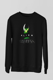 Alien Siyah Unisex Sweatshirt