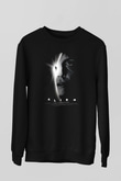 Alien Siyah Unisex Sweatshirt