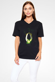 Alien Siyah Unisex  V Yaka Tişört