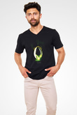 Alien Siyah Unisex  V Yaka Tişört
