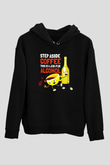 Alkol Siyah Unisex Hoodie