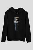 Alkol Siyah Unisex Hoodie