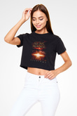 All That Remains Siyah Crop Top Tişört