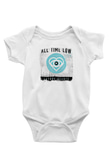 All Time Low Baskılı Unisex Beyaz Bebek Body - Zıbın