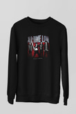 All Time Low Baskılı Unisex Siyah Sweatshirt