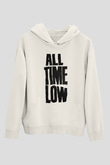 All Time Low Beyaz Unisex Kapşonlu Sweatshirt