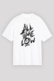 All Time Low Beyaz Unisex Oversize Tişört T-Shirt