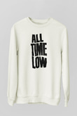 All Time Low Beyaz Unisex Sweatshirt