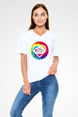 All Time Low Beyaz Unisex V Yaka Tişört T-Shirt