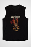 Allegaeon Baskılı Unisex Siyah Kolsuz Tişört - Tshirt