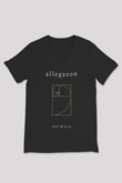 Allegaeon Baskılı Unisex Siyah V Yaka Tişört - Tshirt