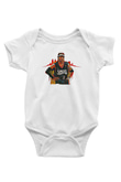 Allen Iverson Baskılı Beyaz Unisex Bebek Body - Zıbın