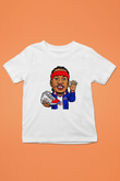 Allen Iverson Baskılı Beyaz Unisex Beyaz Çocuk Tişört - Tshirt