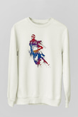 Allen Iverson Baskılı Beyaz Unisex Sweatshirt
