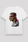 Allen Iverson Baskılı Unisex Beyaz Tişört - Tshirt