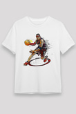 Allen Iverson Baskılı Unisex Beyaz Tişört - Tshirt