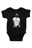 Allen Iverson Baskılı Unisex Siyah Bebek Body - Zıbın