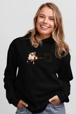 Allen Iverson Baskılı Unisex Siyah Kapüşonlu Sweatshirt